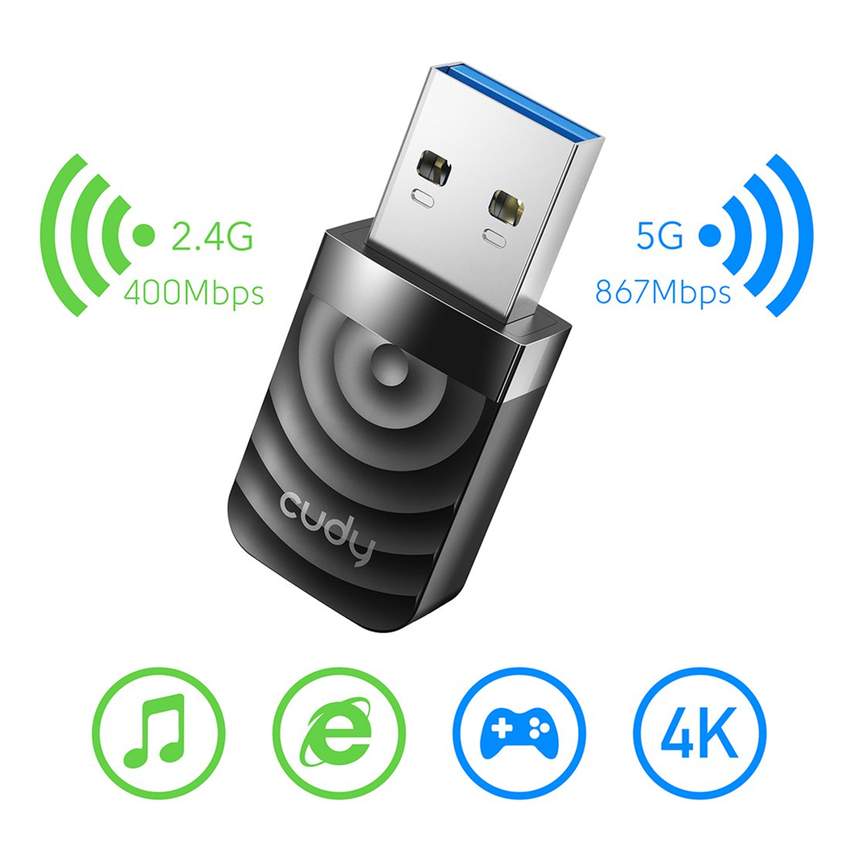 USB WiFi adapter Cudy WU1300S 867 Mbit/s